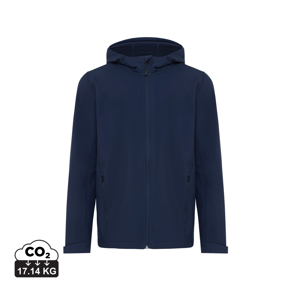 Veste softshell personnalisable Homme rPET Makalu Iqoniq Bleu marine